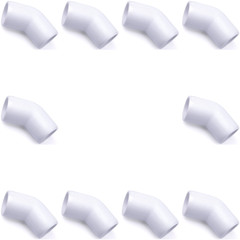 10-Pack 3/4″ PVC 45-Degree Elbow Fitting SCH40 ASTM Furniture-Grade