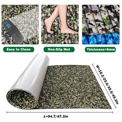 HZCHIONE EVA Foam Boat Flooring 94.48×23.62in Camo Marine Mat Deck Non-Slip