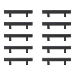 Elegant Decor Dior 3″ Center To Center Bar Pull Multipack in Black (Set of 10)