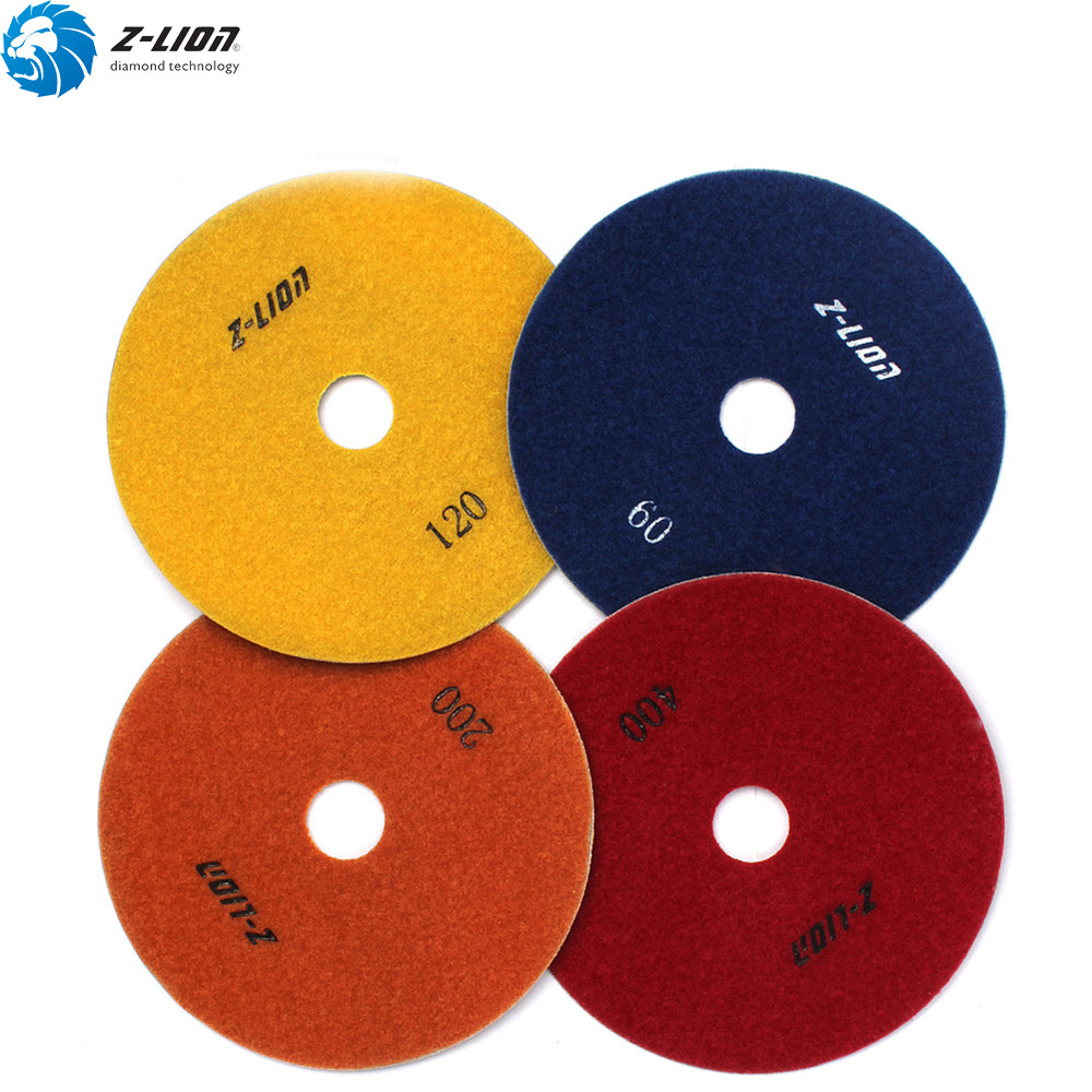 5″4Pcs Electroplated Diamond Polishing Pads Sanding Disc Grinding Wet for Stone