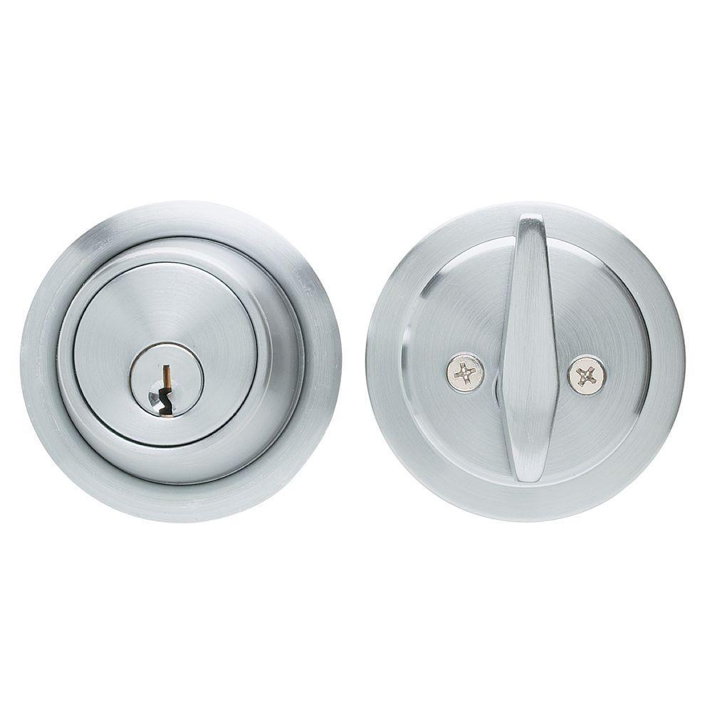 Global Door Controls Residential Brushed Chrome Deadbolt DR160-626 NEW