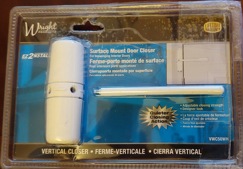 Wright Products VWC50WH Surface Mount Door Closer WHITE