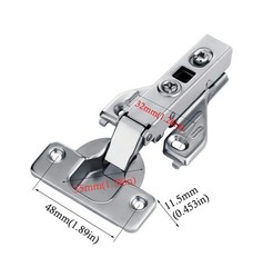 2pcs Clip On Face Frame Soft Close Cabinet Hinges Full Overlay Concealed Kitc…