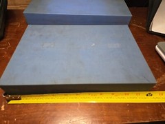 BLUE HDPE FLAT STOCK 2″ x 7-7/8″ x 11-3/4″ **Read** (3C5)