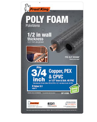 Frost King 1/2-in x 6-ft Foam Tubular pipe insulation for 3/4-in Pipe