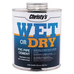 Christys Rh-Wet-Qt-12 Pipe Cement, Aqua Blue, 32 Oz.