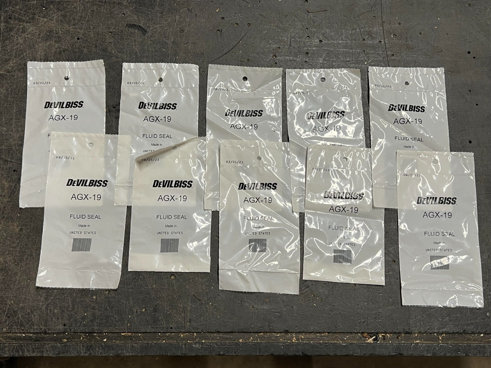 Lot of 10 DEVILBISS FLUID SEAL AGX-19 DEV-AGX-19 New NIB Sealed