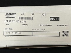 ASSA ABLOY SARGENT 124 42 97 US32D 1.750 MORTISE CYLINDER T-TURN GRADE-1