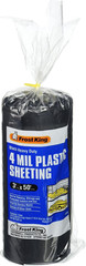 350B Polyethylene Sheeting, 3′ X 50′ X 4 Mil, Black