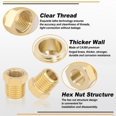 KOOTANS 4pcs Heavy Duty 1/4 NPT Male Thread 1/8 NPT Female Thread Brass Reducer