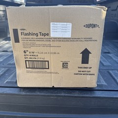 (1) DuPont 6″ x 75′ Roll Flashing Tape Butyl Adhesive Windows and Doors.