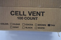Lot of 100 Utility Cell Vents 100 Pack Tan 2-1/2″ x 3-1/4″ x 3/8″ Replacements