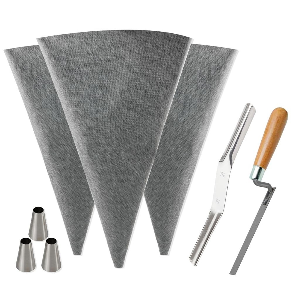 3 Pack Tile Grout Masonry Mortar Bag, 12″ by 24″ Heavy Duty Cement Sealer Bag…
