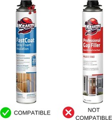 Kraken Bond FastCoat Insulation Nozzle, Horizontal & Vertical Use 12 Pack – Red