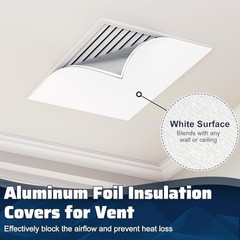 Attic Fan Insulation Cover, 39 x 55 Inch Aluminum Foil Attic Ceiling Shutter …