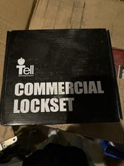 Tell Commercial Metal Lockset Silver Metallic Finish Suitable for Commercial Use