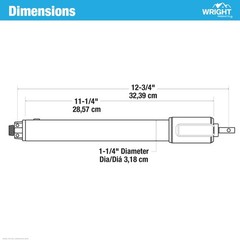 Wright Products Standard Duty Pneumatic Screen & Storm Door Closer with EZ-Ho…