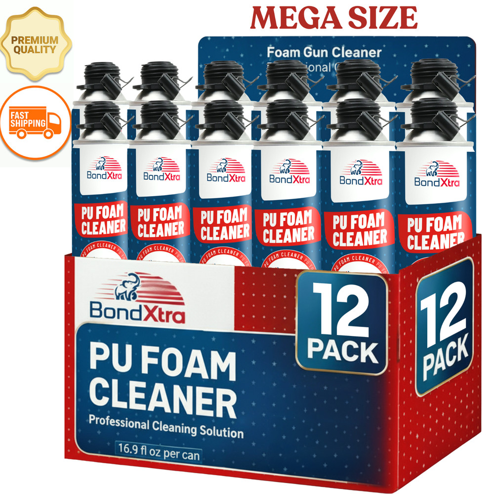 Spray Foam Gun cleaner 12×16.9 fl. oz Insulation Polyurethane Sealant Remover
