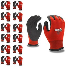 Cordova Cold Snap Flex Gloves, Two-Ply, Red Nylon Shell, Terry Lining, Black Foa