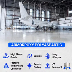 2 Gal. Clear Gloss 2 Part Epoxy Polyaspartic Interior/Exterior, Concrete Base…