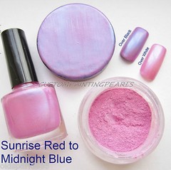 25g Blue-Red Chameleon Pearl Pigment Spray Cans Clear Nail Pearls
