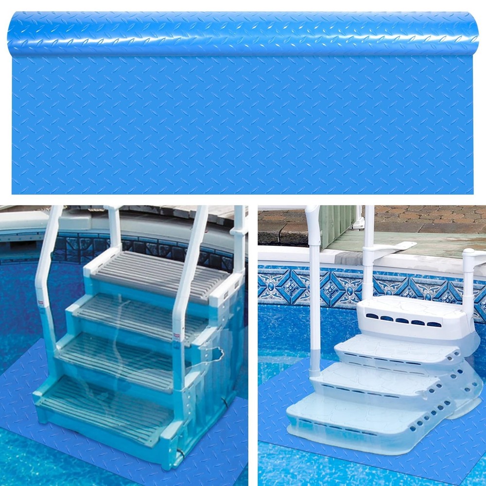 Svepndic 36X36In Swimming Pool Ladder Mat Protective Swimming Pool Step Pad For