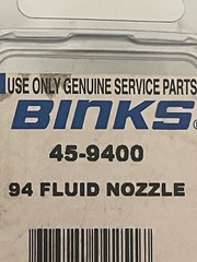 BINKS MACH 1 MACH 1 SL HVLP SPRAY GUN 94 FLUID TIP 45-9400 1.4MM NIB