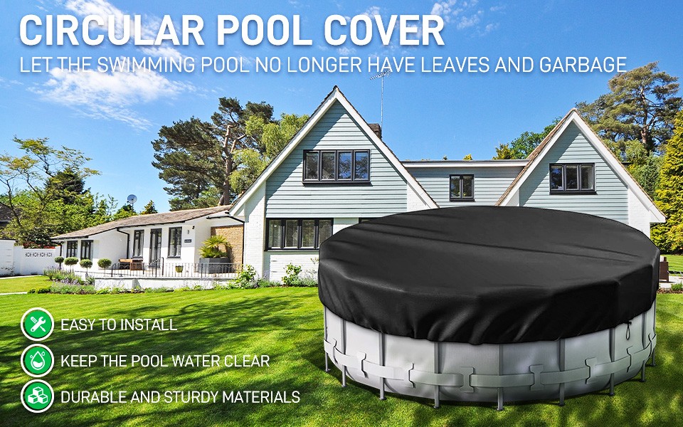 High quality fabrics Circular Pool Cover with Accessories For Household Outdoor