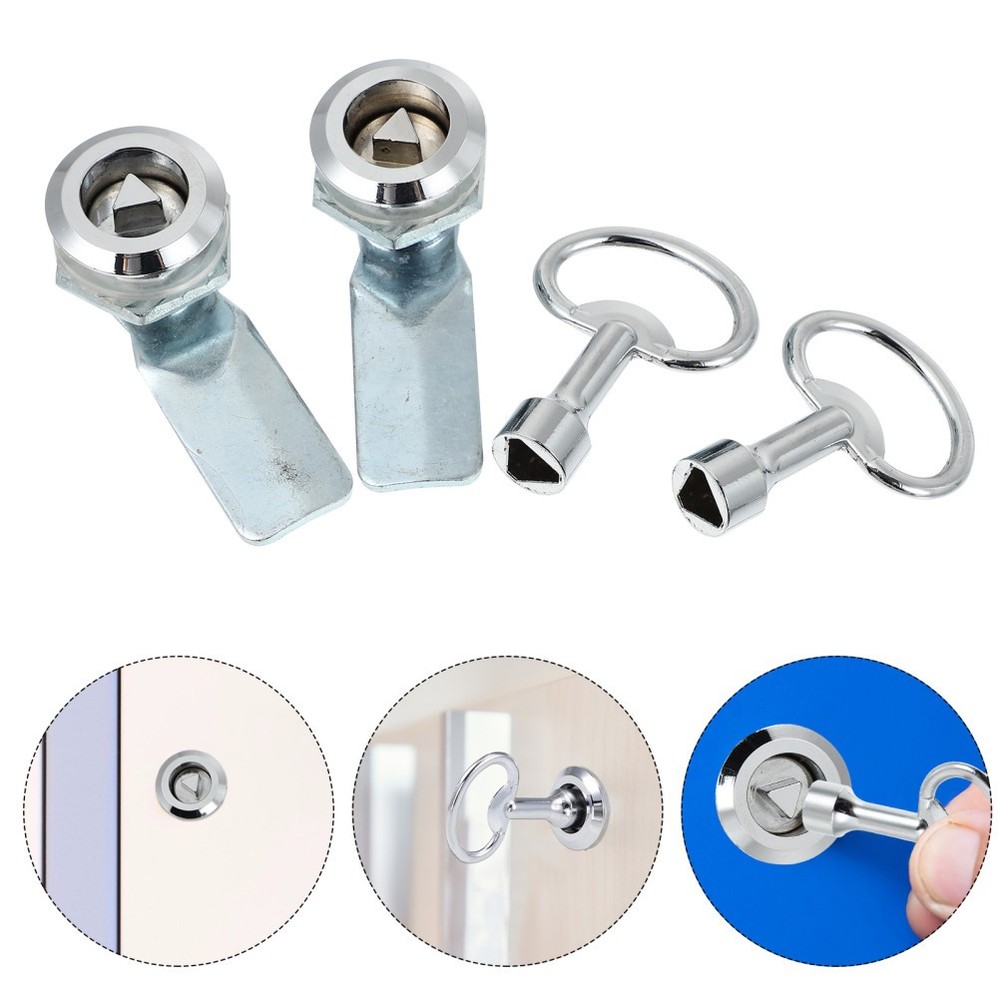 3 Pack Toolbox Replacement Lock Heavy Duty Triangle Door Electric Panel