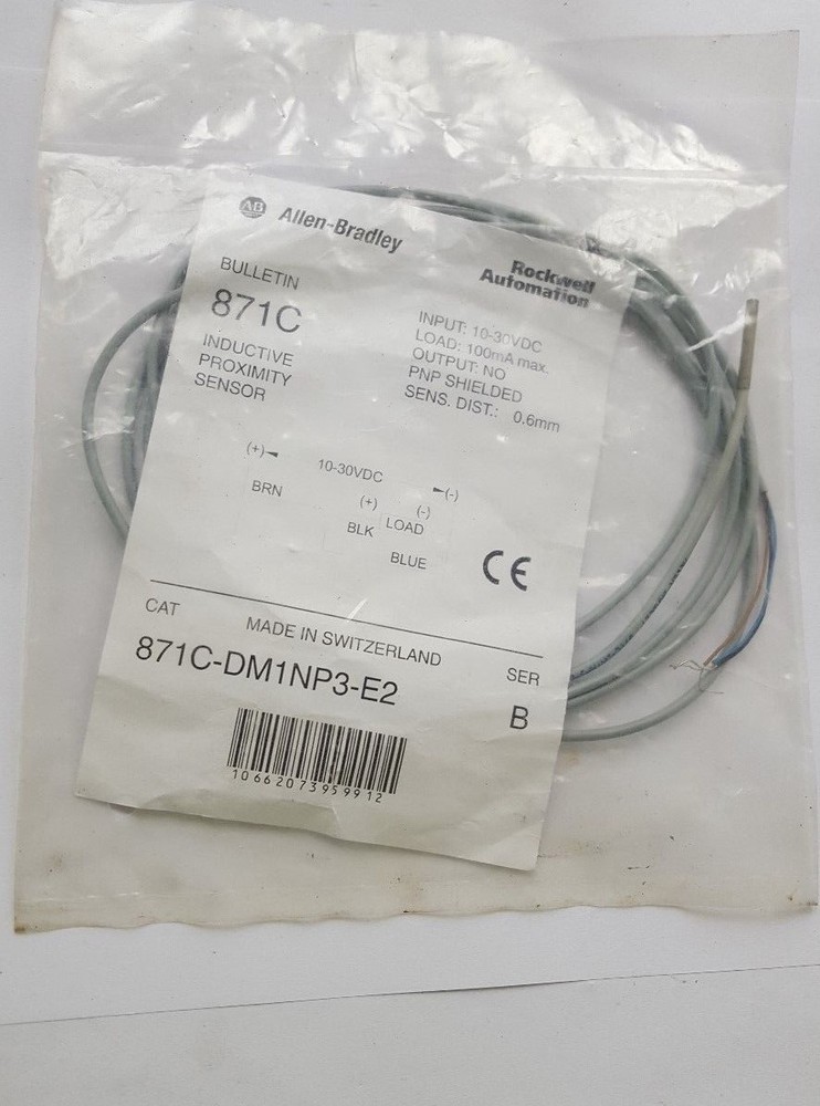 ALLEN BRADLEY 871C-DM1NP3-E2 INDUCTIVE PROXIMITY SENSOR (RS5.4B5)