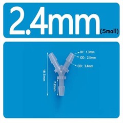 Y-Type Three Way Plastic Connector 3Joint Pipe Reducer Splitter Fitting 2.4-20mm