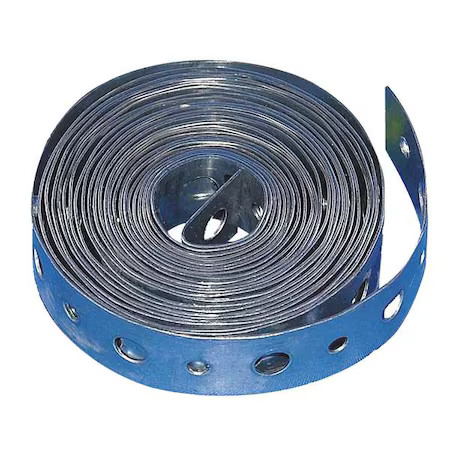 Hanging Strap For Pipe, 100 Ft L, 5/32 In/1/4 In Holes, 1/2 In Hole Space, 20