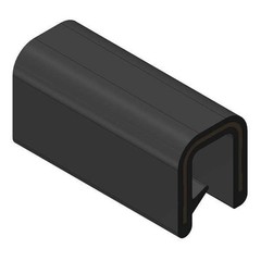 Trim-Lok 62B3x1/64-25 Edge Trim, Alum Clip, 0.19 In W, 25 Ft