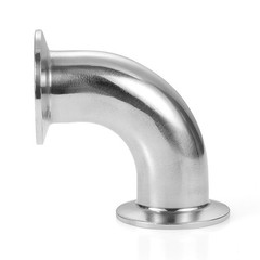 90 Degree Elbow Sanitary Tri Clamp Fitting Adapter A2/A4 Stainless Steel Elbow
