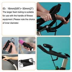 25mm(1″) ID 35mm OD Foam Tubing for Handle Grip Support, Pipe Insulation Black