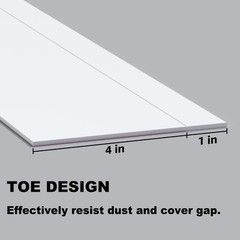 Raycity Vinyl Baseboard Trim, 5 Inch x 20 Feet Peel and Stick Rubber Baseboar…