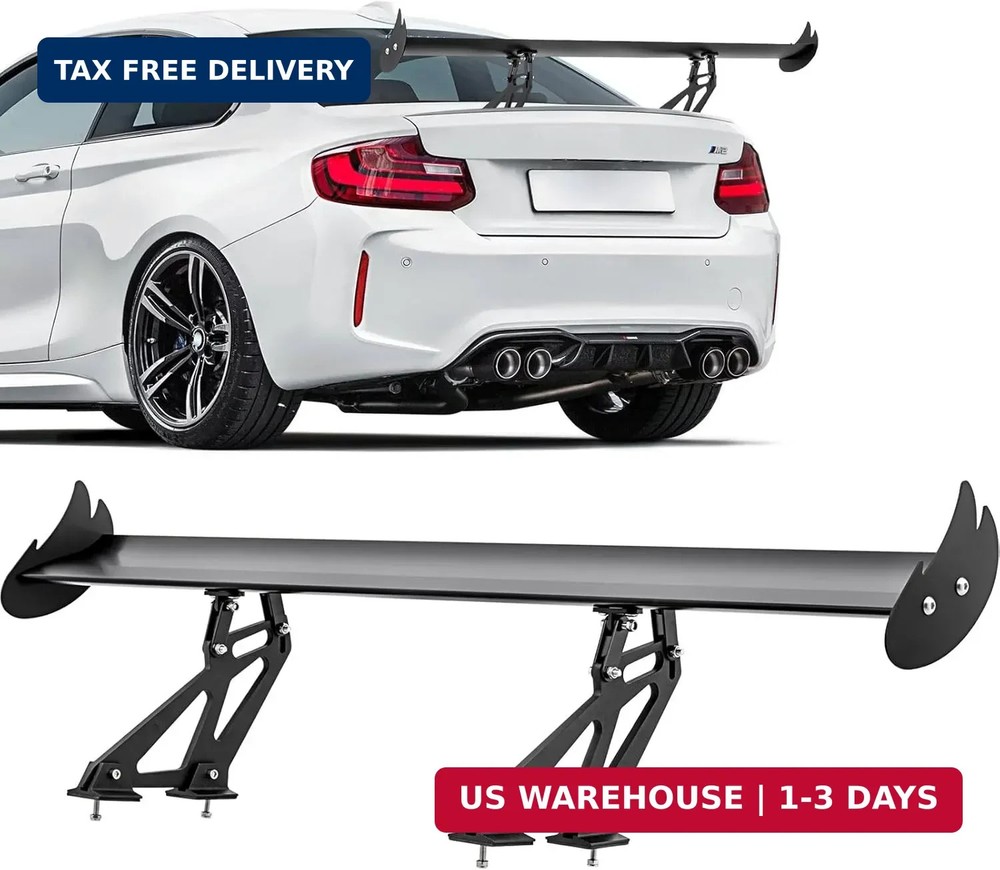 Upgrades Universal Spoiler, 43.3″ Car Spoiler GT Style Trunk Spoiler -Adjustable