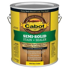 CABOT 140.0001416.007 Stain,Semi-Solid,New Cedar,Flat,1 gal. 2NTD2