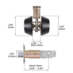 Double keyed Deadbolt Lock – Keyed on Both Sides, 2-Way Adjustable Cylinder D…