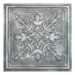 Drop in ceiling tiles 3D Embossed Wall Panels for Salon PL07 Antique tin 10pcs