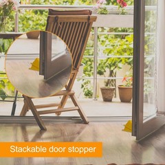 5 Pcs Jumbo Door Stoppers for Floor Rubber Door Stop Wedge Floor Sturdy Stack…