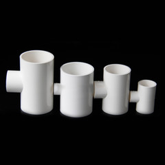 PVC Reducing Tee Connector Water Supply Pipe Fittings 25mm*20mm-200mm*160mm