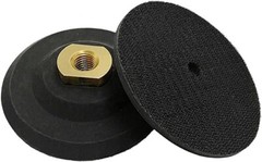 4″ Semi Flexible Rubber Backing Pad 5/8″-11 Brass Nut Hook & Loop-Brand New