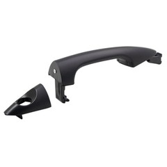 Front Door Handle Black Driver Passenger 2pc Paint to Match DHA65472