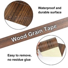 Walnut Wood Grain Repair Tape 4inch X 33ft,Self Adhesive Repair Patch for Fur…