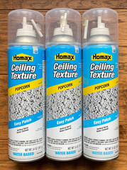 Qty. 3 – Homax Popcorn Ceiling Texture 14 oz White Water-Based New Free Shipping