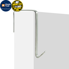 Vantasii 10 Pack Over The Door Metal Hook Hanger to Width: 0.2 inches, Silver
