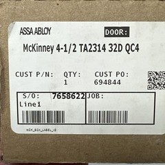 ASSA ABLOY McKinney TA2314 4-1/2 x 4-1/2 32D QC4 Mortise Electric Hinge