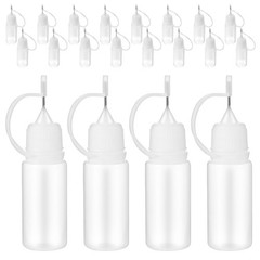25 Pcs Applicator Bottle with Nozzle Dispenser Bottles for Liquids
