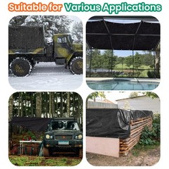Tarp, 8x10FT Lightweight but Durable Tarp Waterproof with Metal Grommets & Re…